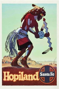 Santa Fe Train Travel Poster Art T shirt Transfers Iron On All Fabrics 8x10 - Picture 1 of 1
