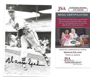 Warren Spahn Autographed George Brace 4x6 Milwaukee Braves Baseball Photo JSA - Picture 1 of 1