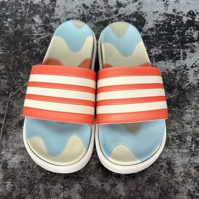 Unisex Adidas Naranja/Blanco/Azul Adilette Plataforma Slide Sandalia Talla 9 (M) 11 (W) Foto 1 de 4