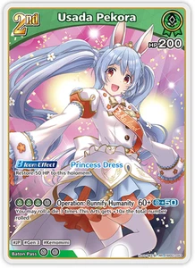 Hololive OCG Usada Pekora hBP01-043 RR Double Rare Blooming Radiance - Picture 1 of 1