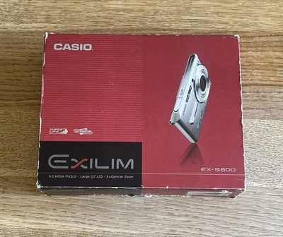 Casio Exilim EX-S600 Digital Camera Working Box & Accessories - Image 1 of 4