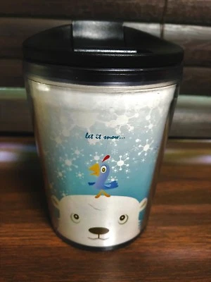 MiGo Bird Polar Bear Aladdin Travel Sippy Sipper Cup Inverno Neve Natal 8 oz  - Imagem 1 de 4