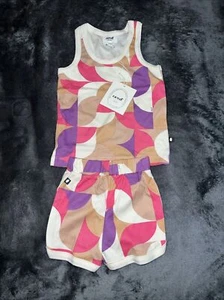 Size 12-18 Oeuf Kids Tank and Short Set - Fuschia - Picture 1 of 7