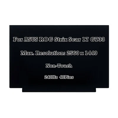 17.3" 240Hz QHD LCD Screen IPS Display Replacement for MSI Stealth GS7 2560x1440 - Image 1 of 4