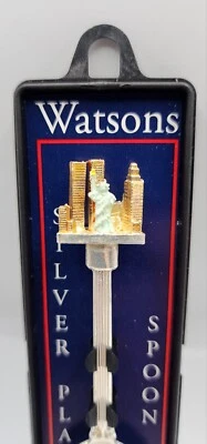 Vintage Silver Plated New York Twin Towers  Souvenir Spoon Statue Of Liberty 3D - Image 1 of 4