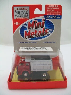 Mini Metals HO Model 30115: 1953 White 3000 Dump Truck, red, MOC - Image 1 of 4