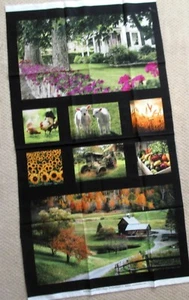 1 Beautiful "Heartland" Cotton Quilting Crafting Sewing Fabric Panel - Picture 1 of 3