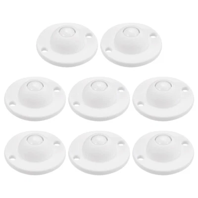 8x Kleber Mini Laufräder Universal Lenkrolle 360° Drehbare Kleberollen (Weiß) - Bild 1 von 4