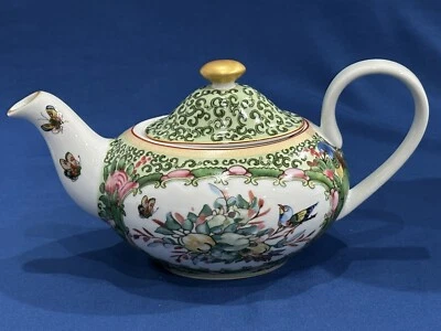 1 Williams Sonoma Famille Rose Tea Pot Teapot - Image 1 of 4