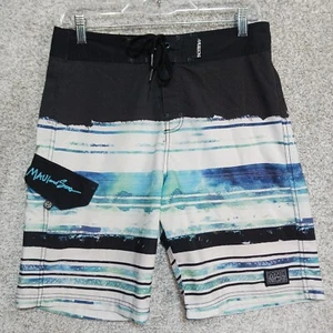 Maui And Sons Board Shorts Men's 30 Blue 4 Way Stretch Surfing Cargo Pocket - Picture 1 of 11