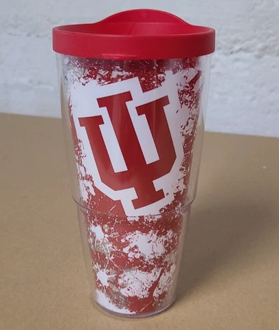 Tervis Collegiate 24 oz Indiana Hoosiers Multicolored BPA Free Tumbler with Lid Cover