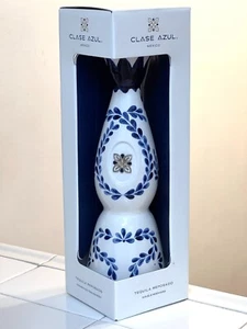 Clase Azul Tequila Reposado EMPTY Bottle with Box 750 mL Mexico White Blue 15 in - Picture 1 of 11