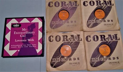 Lawrence Welk 78rpm Set Coral Records #CP-609 My Extraordinary Gal - Image 1 of 4