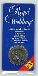 INGHILTERRA: 1981  BLISTER TURISTICO MONETA COMMEMORATIVA MATRIMONIO LADY DIANA - Foto 1 di 2