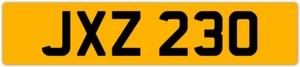 JXZ 230 J 3x3 DATELESS PRIVATE NUMBER PLATE JON JOE JAK JAC JACK JAMES JEFF JAY - Picture 1 of 1