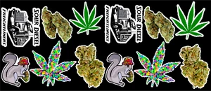 12 Marijuana Weed Cannabis Vinyl Stickers - Picture 1 of 2