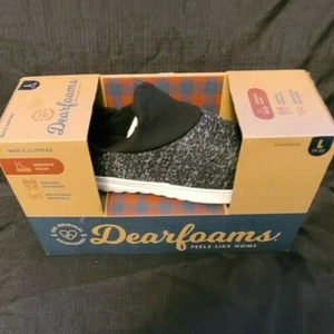 Dearfoams Memory Foam Men's Indoor/Outdoor White Sole Slippers L 11-12 NIB - Picture 1 of 4