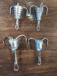 4 Weighted Snag Hooks 6/0, 7/0, 8/0, 10/0. Gator, Catfish, Poggies, Bunker. - Picture 1 of 6