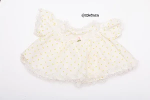 Cabbage Patch Kids clothes yellow flower dress lace ruffles OK factory - Picture 1 of 1