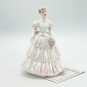 Scultura Statuina in Porcellana inglese Coalport Dama vintage da collezione 1992 - Imagen 1 de 9