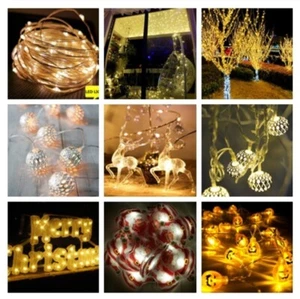 LED String Lights Fairy Strip Party Bedroom Home Xmas Halloween Decoration RGB - Picture 1 of 44