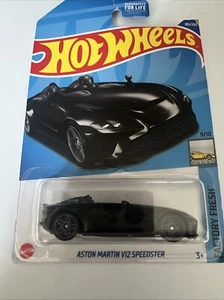 2022 HOT WHEELS * Q CASE * ASTON MARTIN V12 SPEEDSTER FACTORY FRESH 9/10 BLACK - Picture 1 of 1