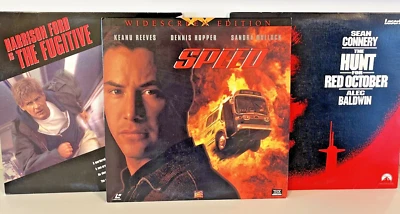 Laserdisc Lot: Speed, The Fugitive, Hunt for Red October- Classic Adventure - Image 1 of 4