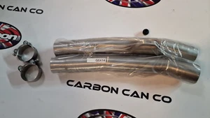 SUZUKI GSX1400 2001' - 2004' UK Made T304 Exhaust Link Pipes inc Clamps - Picture 1 of 7