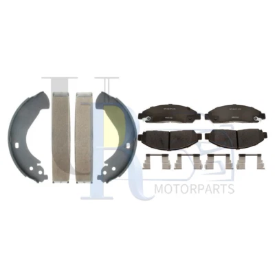 Kit pastillas de freno delanteras traseras de cerámica + zapatas de freno para Chevrolet Colorado 2004-2008 Foto 1 de 3