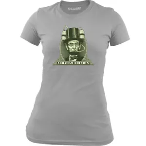 Camiseta gráfica divertida para mujer Abraham Drinkin' - Imagen 1 de 1