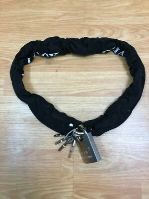 Heavy Duty Chain Lock with Pad Lock Keyed Lock Bicycle Chain Lock - Image 1 of 2