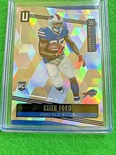 KEITH FORD PRIZM RC CARD REFRACTOR SP # /135 BILLS SSP 2019 UNPARALLELED CUBIC 