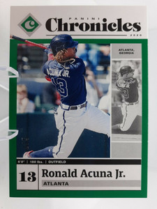 2020 Panini Chronicles Baseball #3 RONALD ACUNA JR /5 Atlanta Braves