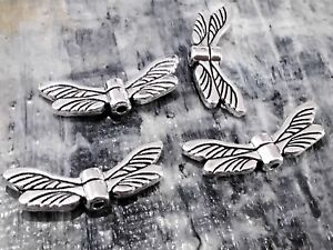 Tibetan Style Alloy Bead, Antique Silver, Wings, 7x20x3mm, 20 pce,Free Postage