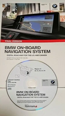 02 2003 BMW 525i 530i 540i 740i NAVIGATION 2015 ROAD MAP DISC CD MI IN OHIO TN  - Image 1 of 2