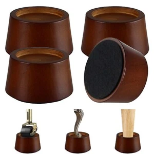 Furniture Raisers Bed Risers - 2 Inch Wooden Circle Heavy Duty Furniture Heig... - Picture 1 of 7