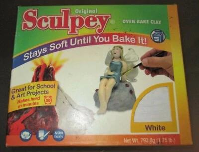 ORIGINAL SCULPEY Blanco, Pasta De Hornear 794g, - 1.75lb - Imagen 1 de 3