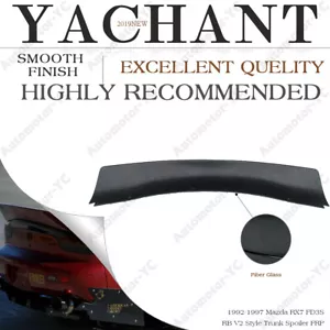 FRP pd rb V2 Style Rear Trunk Tail Spoiler Fit For 92-97 Mazda RX7 FD3S Wing - Picture 1 of 12