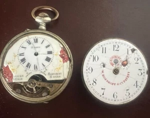 🔴 ROSSKOPF orologio tasca uomo manuale da revisionare parti vintage 8 GIORNI - Imagen 1 de 10
