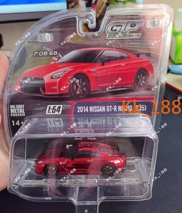 Greenlight 1:64 2014 Nissan GT-R Nismo R35 Chase cromo rojo coche último - Imagen 1 de 4