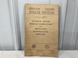 TM 9-2810 Manual Original, Vehículo Motorizado Táctico, Octubre 1953 Desclasificado - Imagen 1 de 5