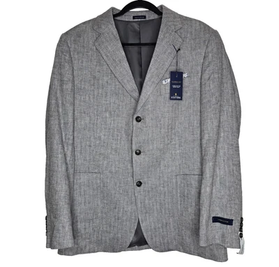 Stafford Men's Classic Fit Linen Blend Sport Coat Suit Jacket Size 42 Reg Gray - Image 1 of 4