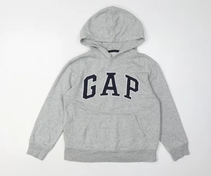 GAP Boys Grey Pullover Hoodie, Size 8-9, Fleece Casual - Picture 1 of 12