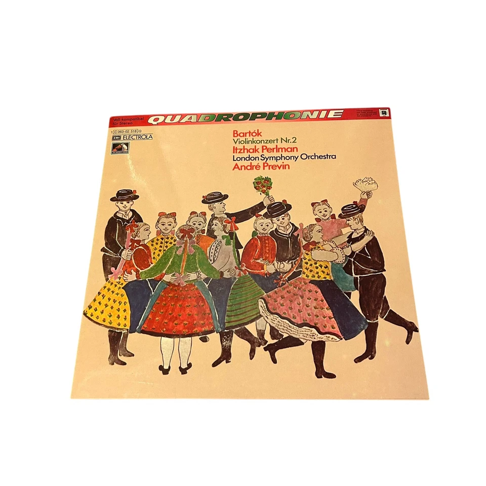 EMI LP 1C 063-02 518 Quadraphonic: Bartók - Violin Concerto No. 2 / Perlman - Image 1 of 4