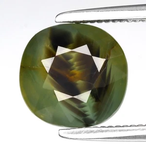 💎 GLC 2.23ct Oval Brown Yellow Green Sapphire - Unheated Madagascar Gemstone - Picture 1 of 5