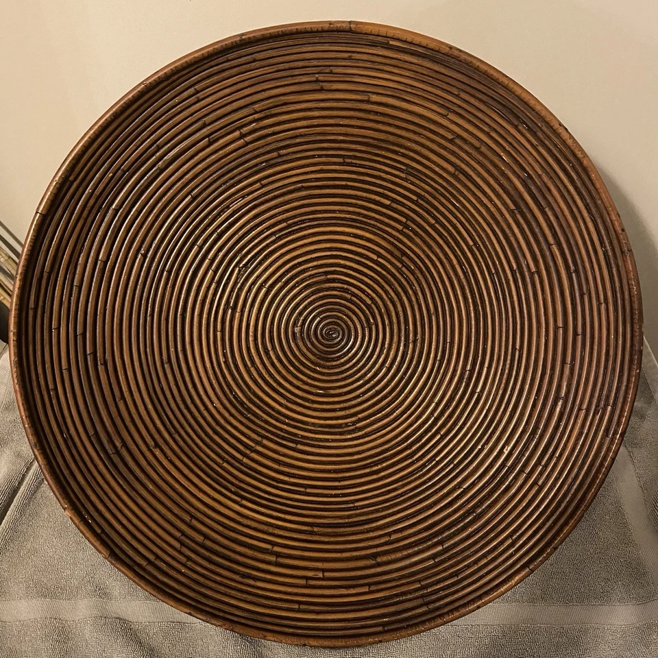 Wicker / Reed Basket / Large Bowl / Primitive / Artistic or Functional - Image 1 of 4