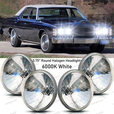 Faros halógenos redondos 5 3/4 5,75" halo DRL haz alto/bajo para Ford LTD 1965-1978 Foto 1 de 4