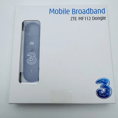 Three Mobile ZTE MF112 Mobile Broadband Dongle Black dongle (Pay As You Go) - Image 1 of 4