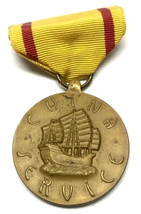 VINTAGE UNITED STATES NAVY CHINA SERVICE MEDAL - Picture 1 of 4