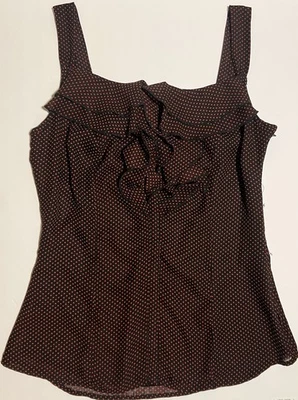 Camiseta sin mangas Maurices Y2K Cami negra con volantes lunares roja caprichosa coqueta pequeña Foto 1 de 4